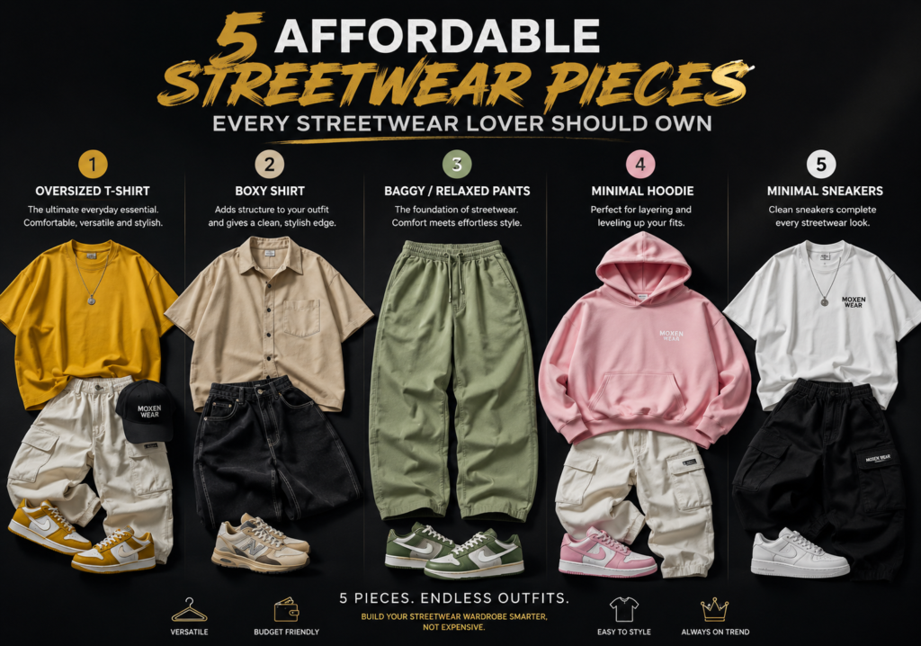 5 affordable streetwear pieces for men